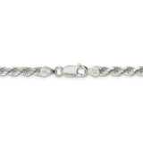 Sterling Silver 4.25mm Diamond-cut Rope Chain-WBC-QDC090-7