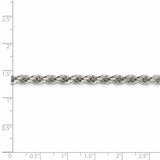 Sterling Silver 4.25mm Diamond-cut Rope Chain-WBC-QDC090-8
