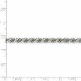 Sterling Silver 4.25mm Diamond-cut Rope Chain-WBC-QDC090-7