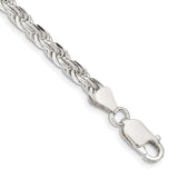 Sterling Silver 4.25mm Diamond-cut Rope Chain-WBC-QDC090-7