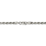 Sterling Silver 4.75mm Diamond-cut Rope Chain-WBC-QDC100-9