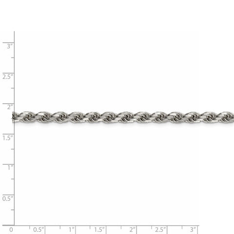 Sterling Silver 4.75mm Diamond-cut Rope Chain-WBC-QDC100-8
