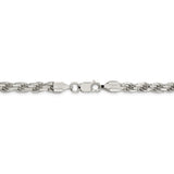 Sterling Silver 5.75mm Diamond-cut Rope Chain-WBC-QDC120-10