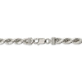 Sterling Silver 7mm Diamond-cut Rope Chain-WBC-QDC140-9