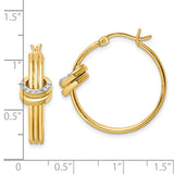 Sterling Silver 18K Gold-Plated Diamond Mystique Fancy Hoop Earrings-WBC-QDF188