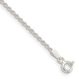 Sterling Silver 1.5mm Solid Rope Chain Anklet-WBC-QDR030-9
