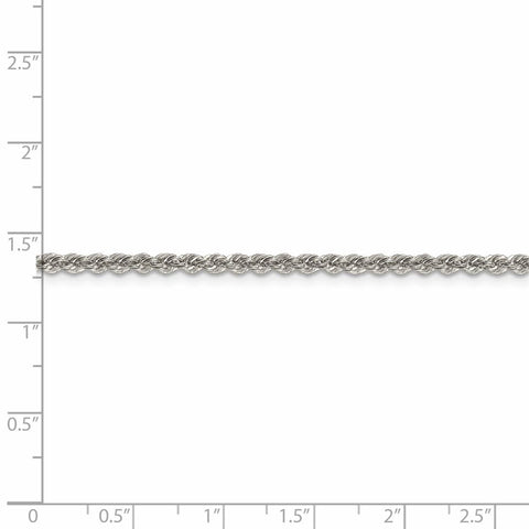 Sterling Silver 2.5mm Solid Rope Chain-WBC-QDR050-10