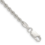Sterling Silver 2.5mm Solid Rope Chain-WBC-QDR050-9