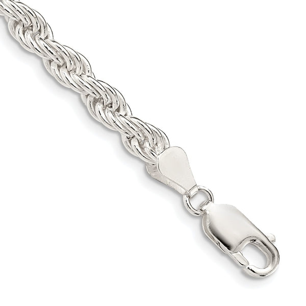 Sterling Silver 5mm Solid Rope Chain-WBC-QDR100-9