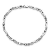 Sterling Silver Rhodium-plated Diam. Bracelet-WBC-QDX1033