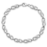 Sterling Silver Rhodium-plated Diam. Bracelet-WBC-QDX1143