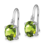 Sterling Silver Rhodium Peridot Wire Earrings-WBC-QDX846