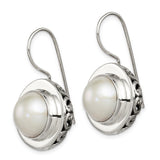 Sterling Silver 12-12.5 mm Cultured Mabe Pearl Earrings-WBC-QE12772