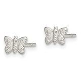 Sterling Silver Butterfly Post Earrings-WBC-QE13527