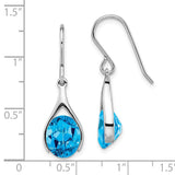 Sterling Silver Rhodium-plated Light Swiss Blue Topaz Shepherds Hook Earrin-WBC-QE14047BT