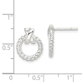 Sterling Silver Twisted X Post Earrings-WBC-QE14549