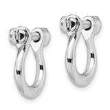 Sterling Silver Polished Medium Shackle Link Screw Earrings-WBC-QE15477