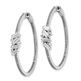 Sterling Silver CZ Hinged In/Out Hoop Earrings-WBC-QE15615
