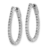 Sterling Silver CZ In and Out Hoop Earrings-WBC-QE15624