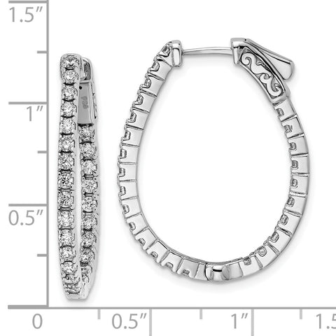 Sterling Silver CZ In and Out Hoop Earrings-WBC-QE15624