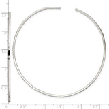 Sterling Silver Polished Hammered Hoop Earrings-WBC-QE15969