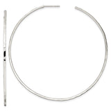 Sterling Silver Polished Hammered Hoop Earrings-WBC-QE15969