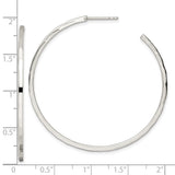 Sterling Silver Polished Hammered Hoop Earrings-WBC-QE15970