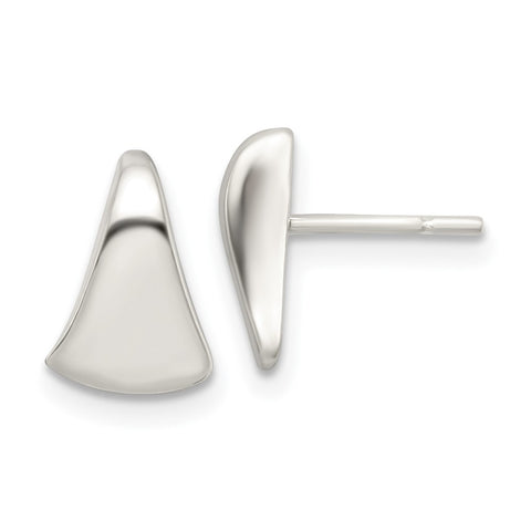 Sterling Silver Polished Fancy Wedge-shaped Post Earrings-WBC-QE16021