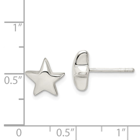 Sterling Silver Star Earrings-WBC-QE1636