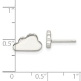 Sterling Silver Polished Cloud Post Earrings-WBC-QE16467