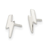 Sterling Silver Polished Tiny Lightning Post Earrings-WBC-QE16468