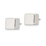 Sterling Silver Polished 8mm Square Cube Earrings-WBC-QE1839