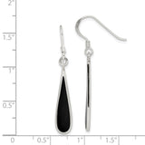 Sterling Silver Black Stone Earrings-WBC-QE2738