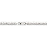 Sterling Silver 3.15mm Flat Cuban Anchor Chain Anklet-WBC-QFAN080-9