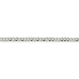 Sterling Silver 3.2mm Beveled Curb Chain-WBC-QFB080-26