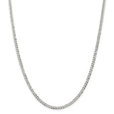 Sterling Silver 3.2mm Beveled Curb Chain-WBC-QFB080-26