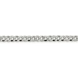 Sterling Silver 4.5mm Beveled Curb Chain-WBC-QFB120-20