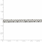 Sterling Silver 4.5mm Beveled Curb Chain-WBC-QFB120-20
