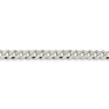 Sterling Silver 6mm Beveled Curb Chain-WBC-QFB150-22
