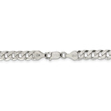 Sterling Silver 6mm Beveled Curb Chain-WBC-QFB150-28