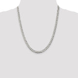 Sterling Silver 6mm Beveled Curb Chain-WBC-QFB150-22