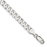 Sterling Silver 6mm Beveled Curb Chain-WBC-QFB150-9