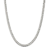 Sterling Silver 6mm Beveled Curb Chain-WBC-QFB150-16