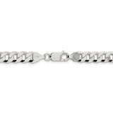 Sterling Silver 7mm Beveled Curb Chain-WBC-QFB180-22