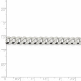Sterling Silver 7mm Beveled Curb Chain-WBC-QFB180-30