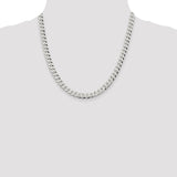Sterling Silver 7mm Beveled Curb Chain-WBC-QFB180-20
