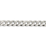 Sterling Silver 8.5mm Beveled Curb Chain-WBC-QFB210-24