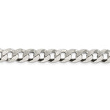 Sterling Silver 8.5mm Beveled Curb Chain-WBC-QFB210-22