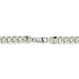 Sterling Silver 8.5mm Beveled Curb Chain-WBC-QFB210-7