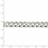 Sterling Silver 8.5mm Beveled Curb Chain-WBC-QFB210-8